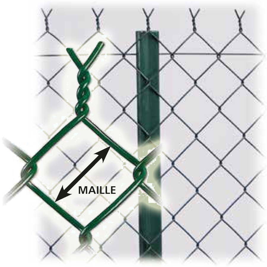 Grillage simple torsion plastifié vert – Maille 50 x 50 mm – Rouleau de 25  ml